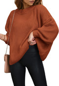 Oversized Chunky Knit Pullover Sweater - Comfortable Everyday Layer