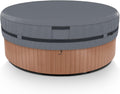 80in x 14in Round Hot Tub Cover - Grey Waterproof Protector