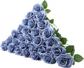 Artificial Rose Flower Dusty Blue Silk Flowers for Weddings