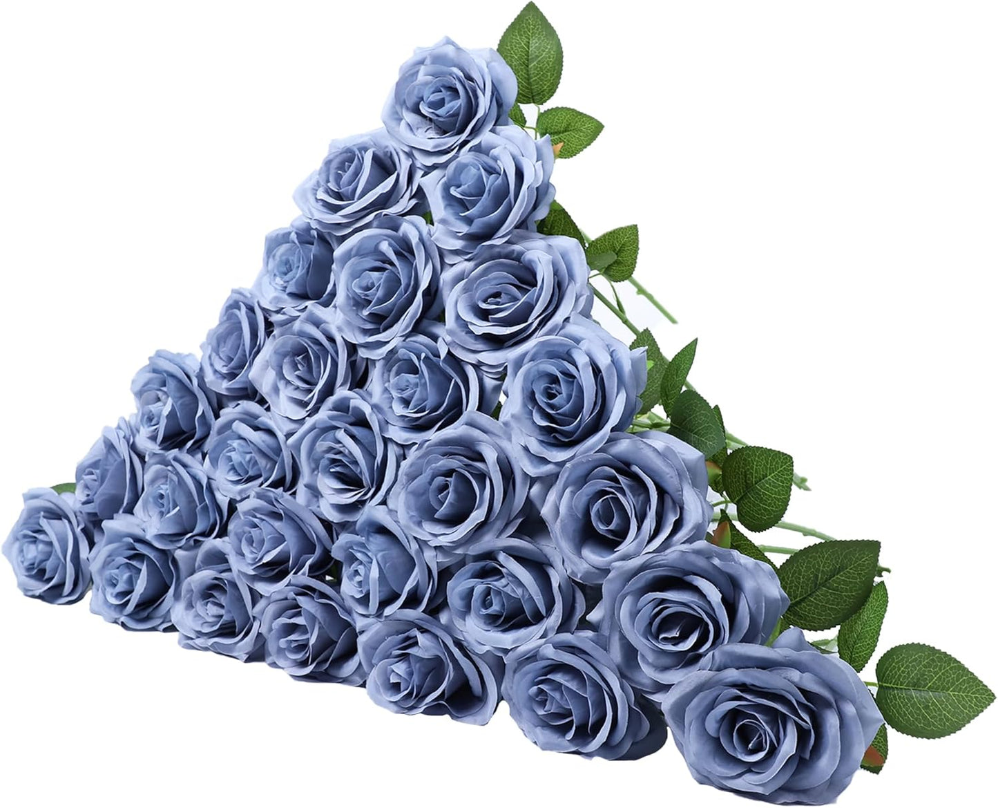 Artificial Rose Flower Dusty Blue Silk Flowers for Weddings