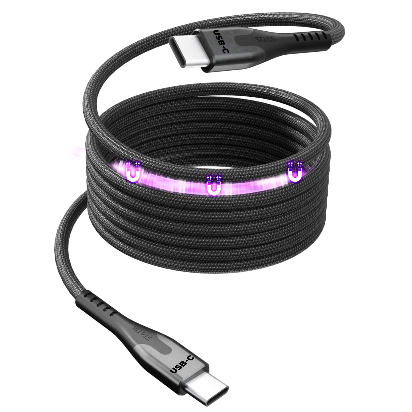 Fast Charge Tangle-Free Magnetic USB C Cable