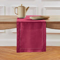 Solino Home Linen Beet Table Runner 14 x 120 in - Classic Hemstitch