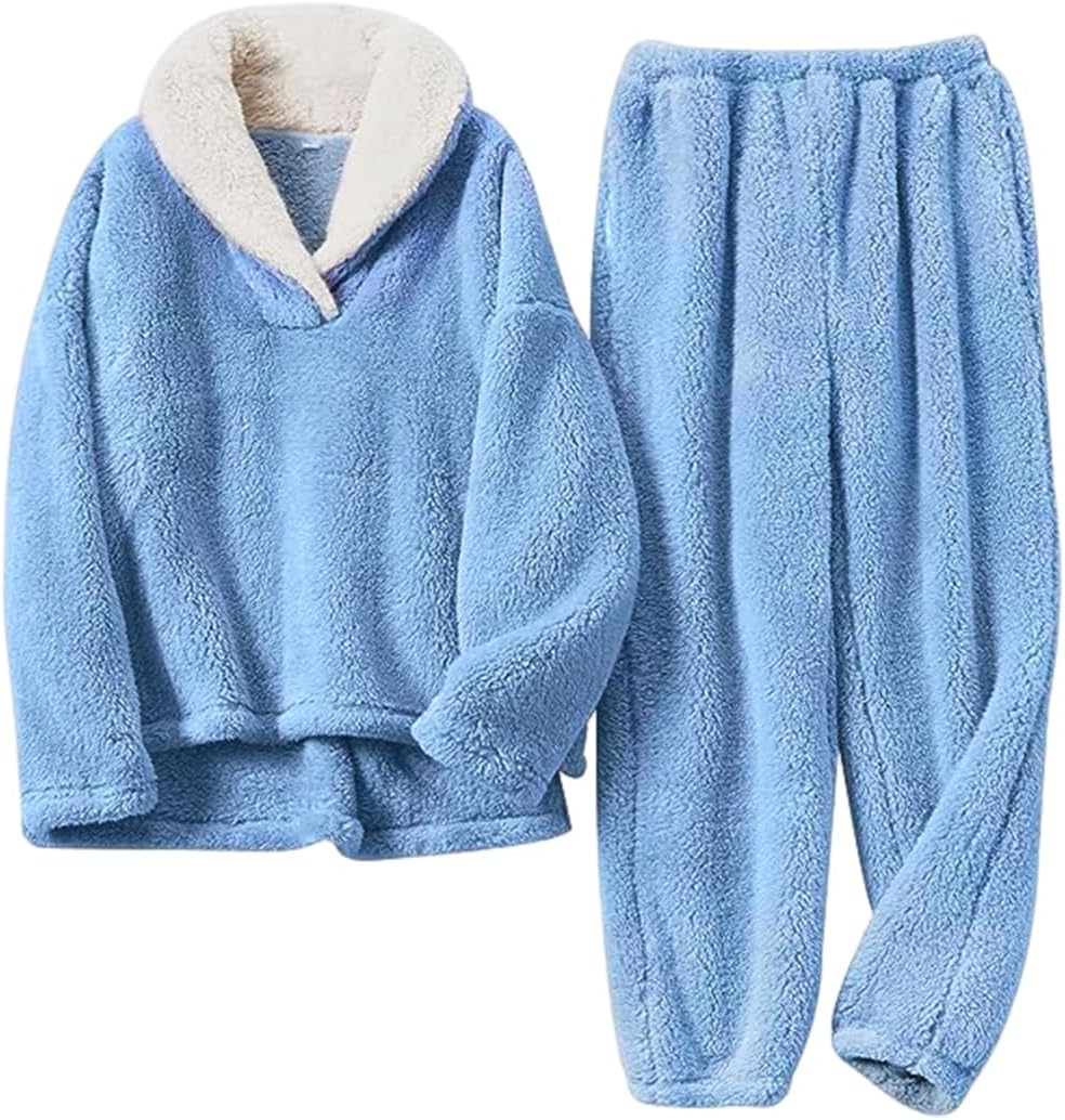 Women's Fluffy Loungewear Pajamas Set for Cozy Comfort