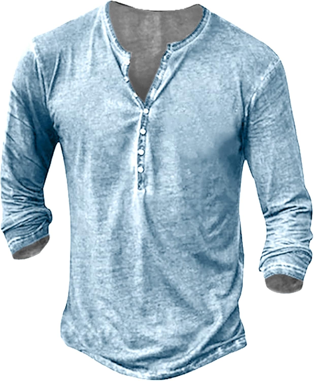 Mens Distressed Henley Shirts for Casual and Business Wear
