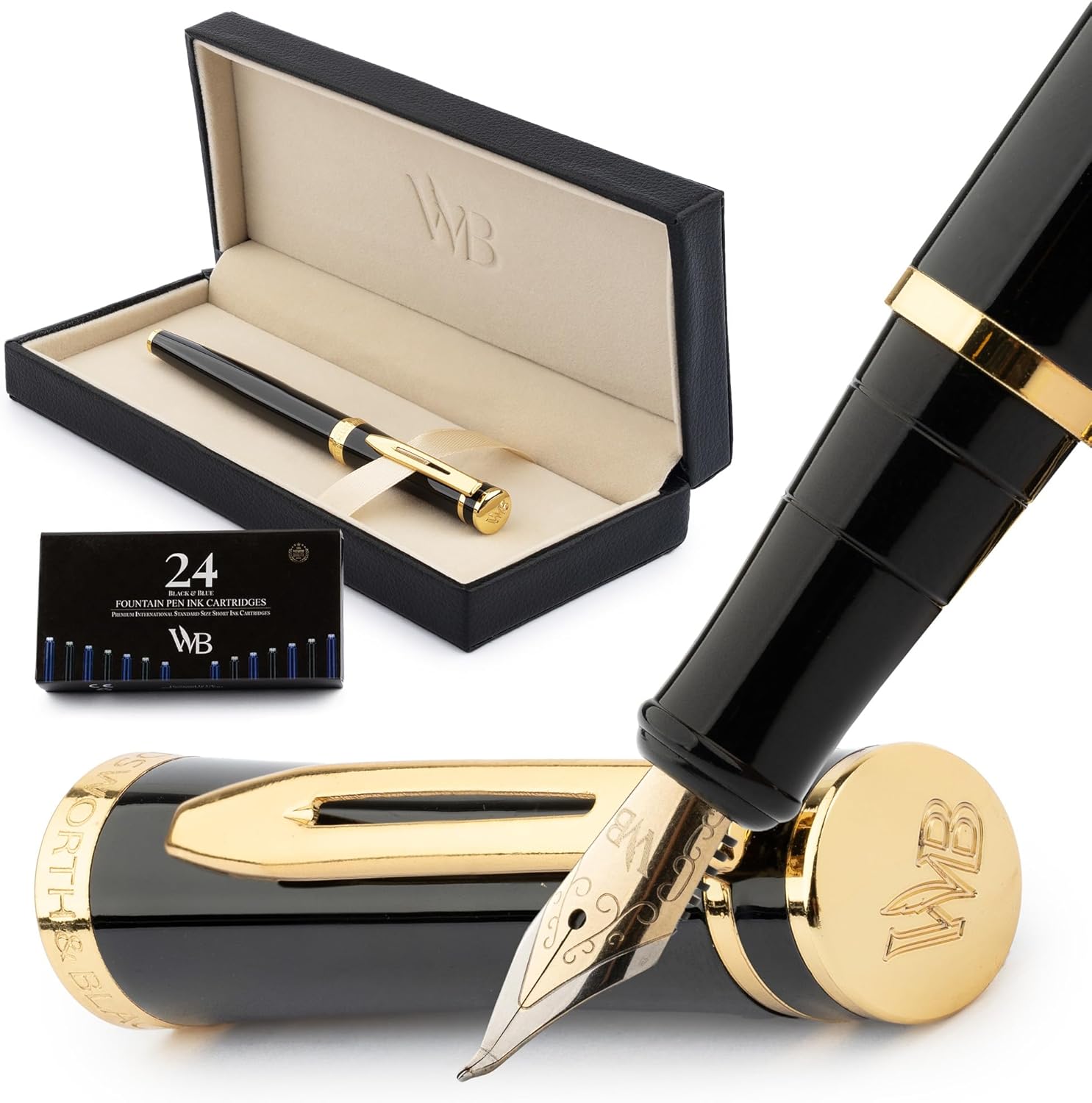 Wordsworth & Black Fountain Pen Set with 18K Gilded Nib
