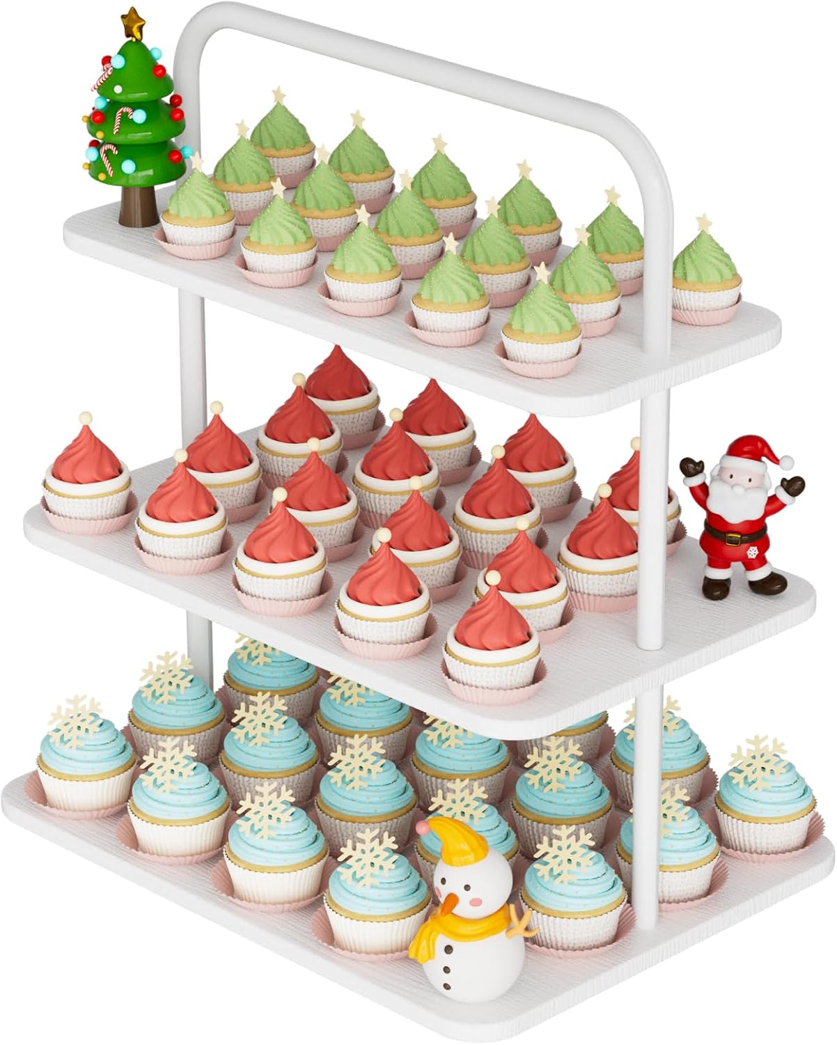 3-Tier Cupcake Stand for 68 Cupcakes, Perfect for Events