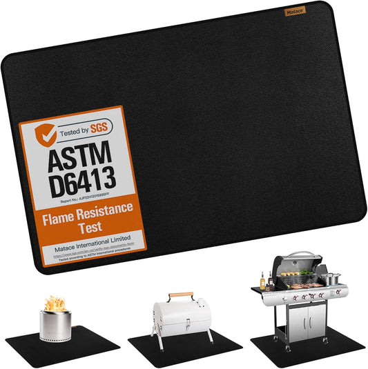 Fireproof Grease Mats for Outdoor Grill - Extra Large Protection