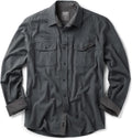CQR Men's 100% Cotton Long Sleeve Flannel Shirt - Brushed Warm Soft