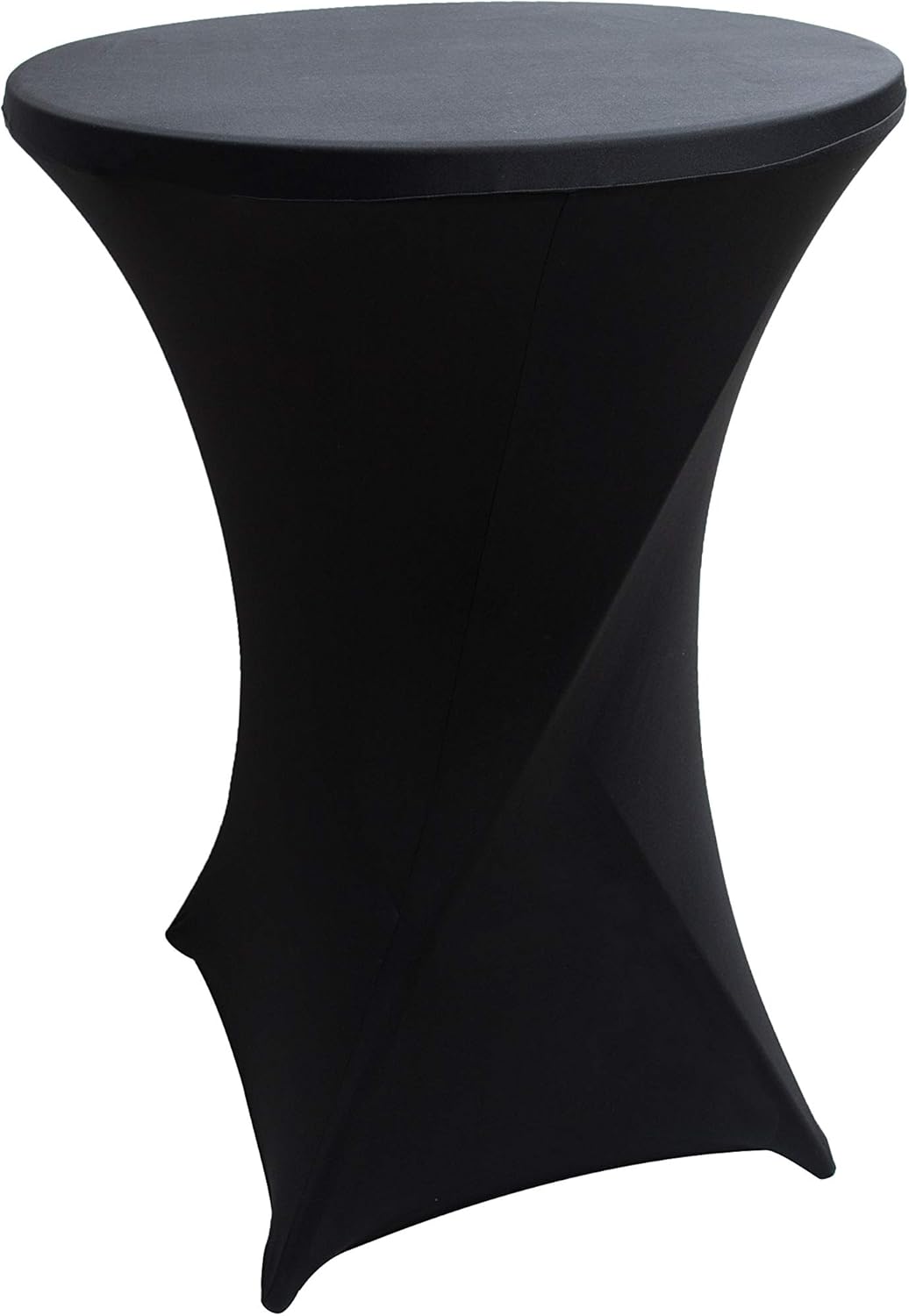 Highboy Cocktail Table Cover | Stretch Spandex | Elegant Black | 30-32'' Dia x 42''