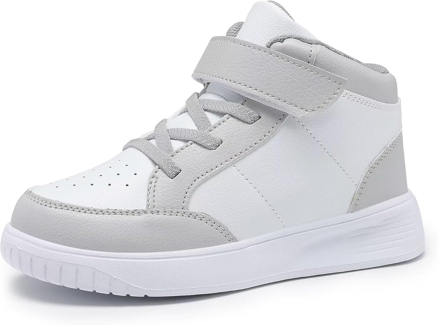 Kids Sneakers High Top Casual Lightweight Adjustable Strap Shoes