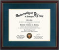 Diploma Frame 11x14 with Navy over Gold Mat or 15x18 Display - Cherry