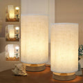 Minimalist Bedside Table Lamps Set of 2 with 3 Color Temperatures