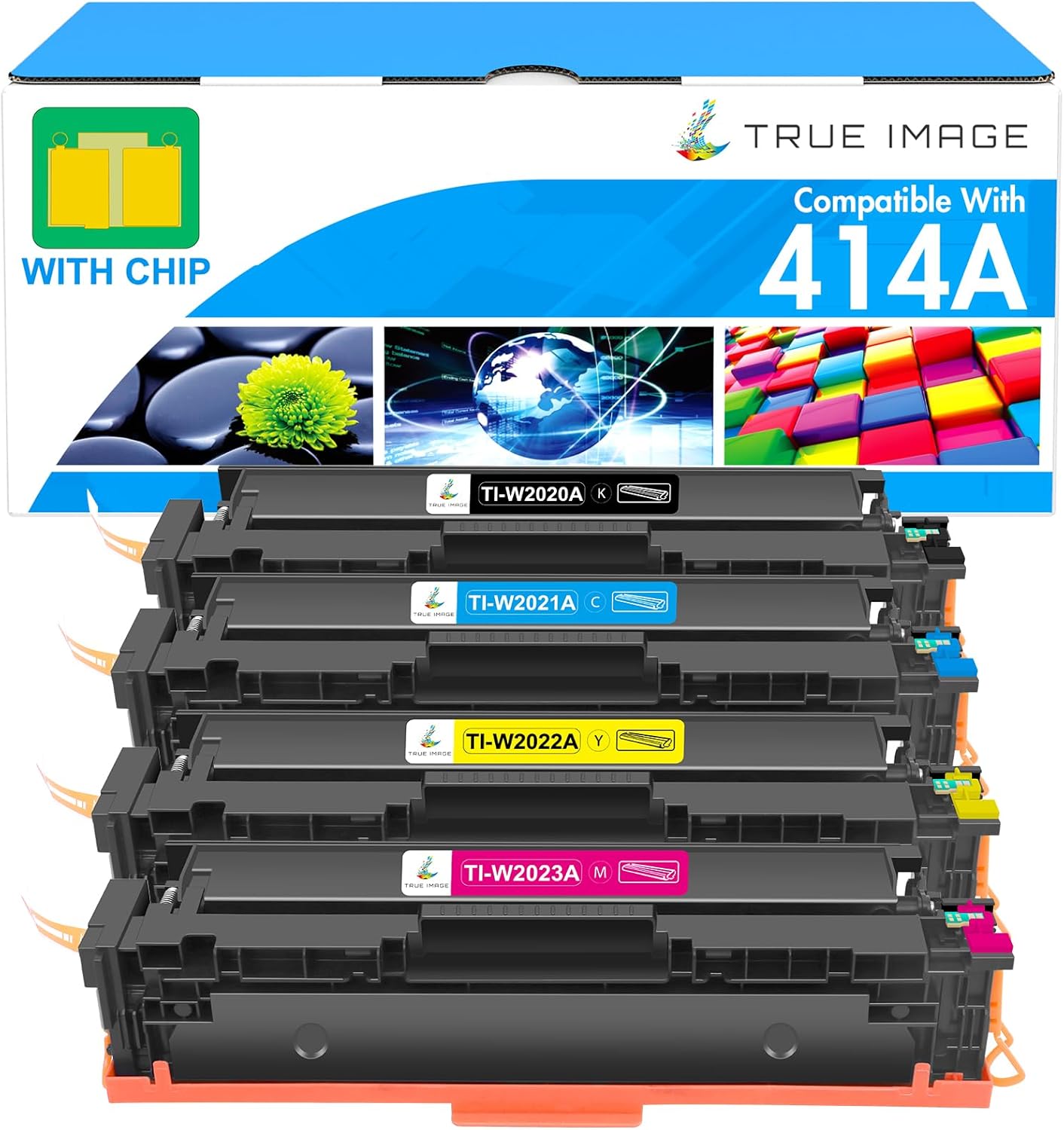 414A Toner Cartridges 4 Pack for HP Color Laserjet Pro MFP