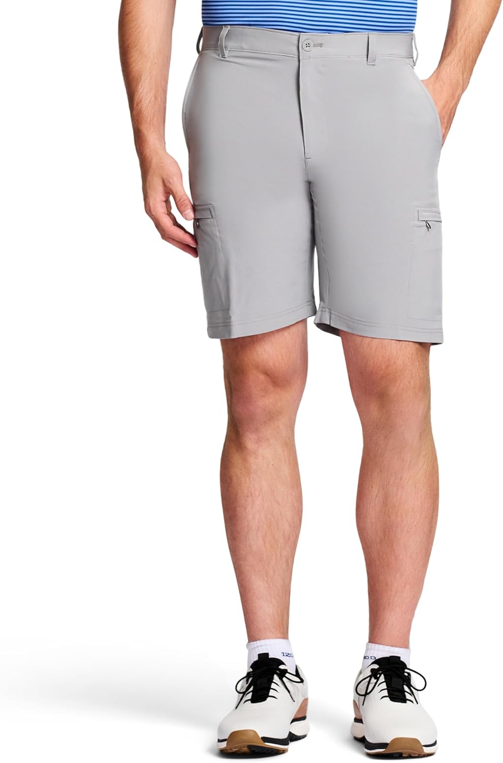IZOD Men's Golf Swing Flex Stretch Cargo Short for Comfort