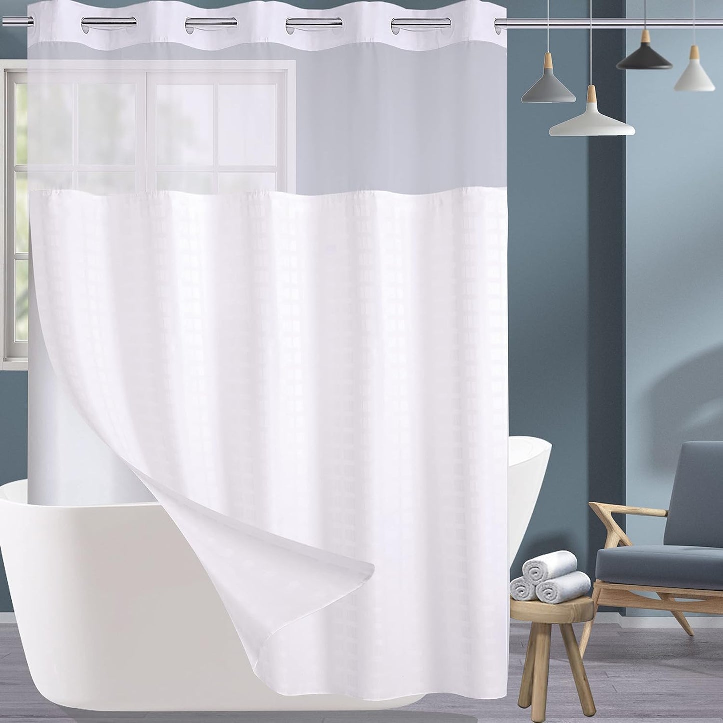 Spa-Level Luxury: Conbo Mio Fabric Shower Curtain Set