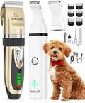 Dog Clippers and Paw Trimmer Kit 2 in 1 - Quiet Cordless Grooming