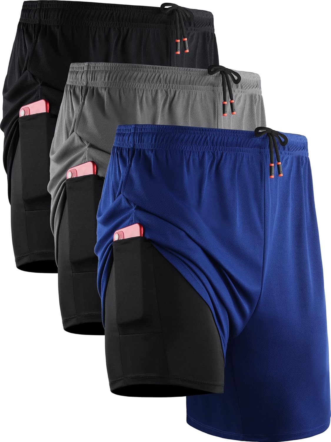 NELEUS Men's 2 in 1 Running Shorts for Ultimate Comfort