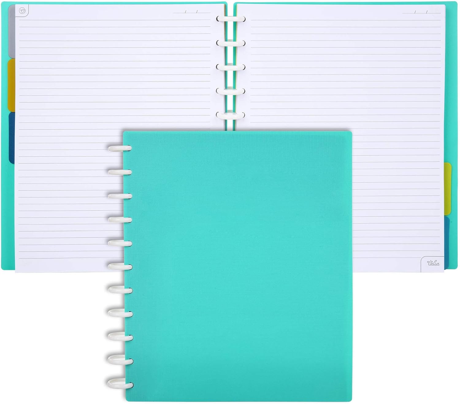 Talia Discbound Notebooks - Customizable Celestial Turquoise Design