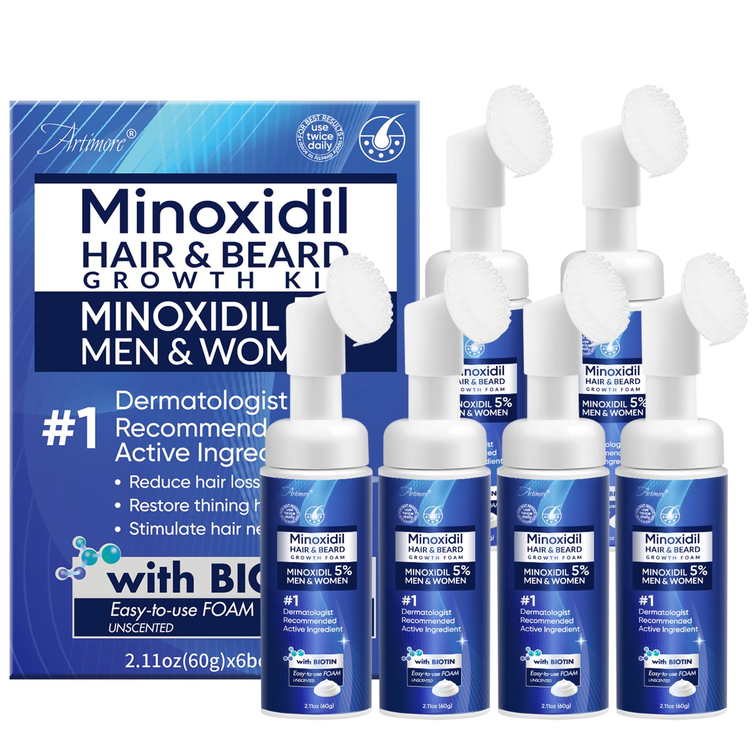 5% Minoxidil Foam for Men and Women - Effective Hair Growth