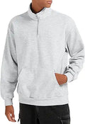 Mens Quarter-Zip Long Sleeve Sweatshirt With Pockets - Lightweight