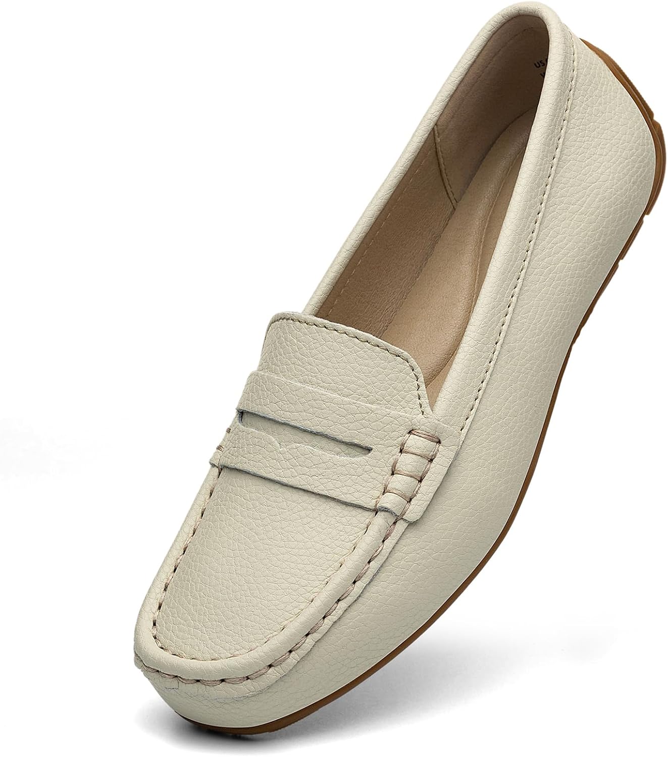 Women's Comfortable Lightweight Leather Penny Loafers for Work