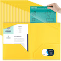 Plastic Presentation Folders with Clear Front Pockets - Bulk 60 Pack