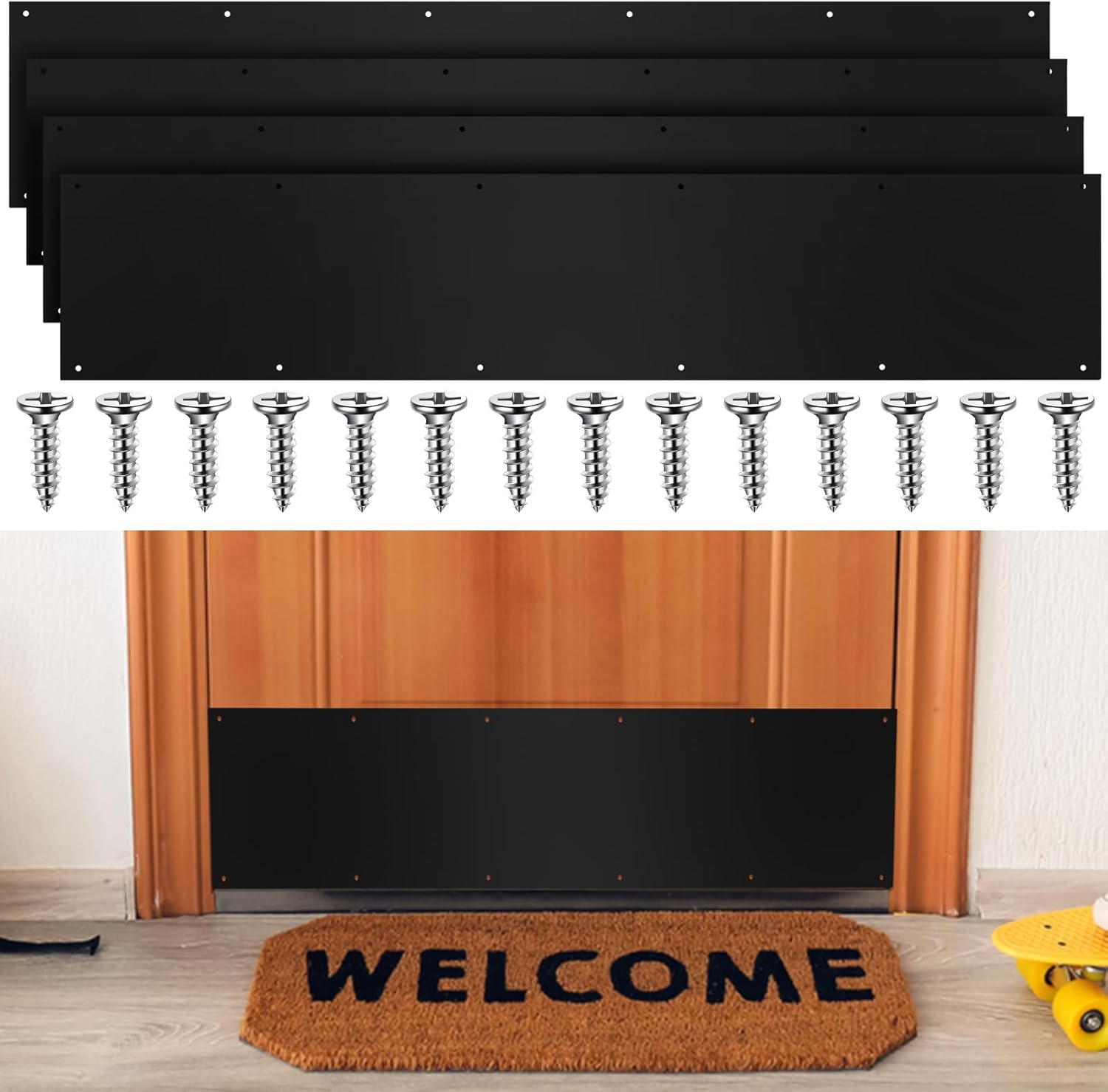 Dunzy 8 x 36 Inches Metal Kick Plate for Door Protection