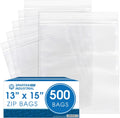 Spartan Industrial 13 X 15 Clear Reclosable Zip Bags 500 Count