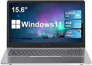 SGIN 15.6 Inch Laptop with Intel Celeron Quad Core Processor