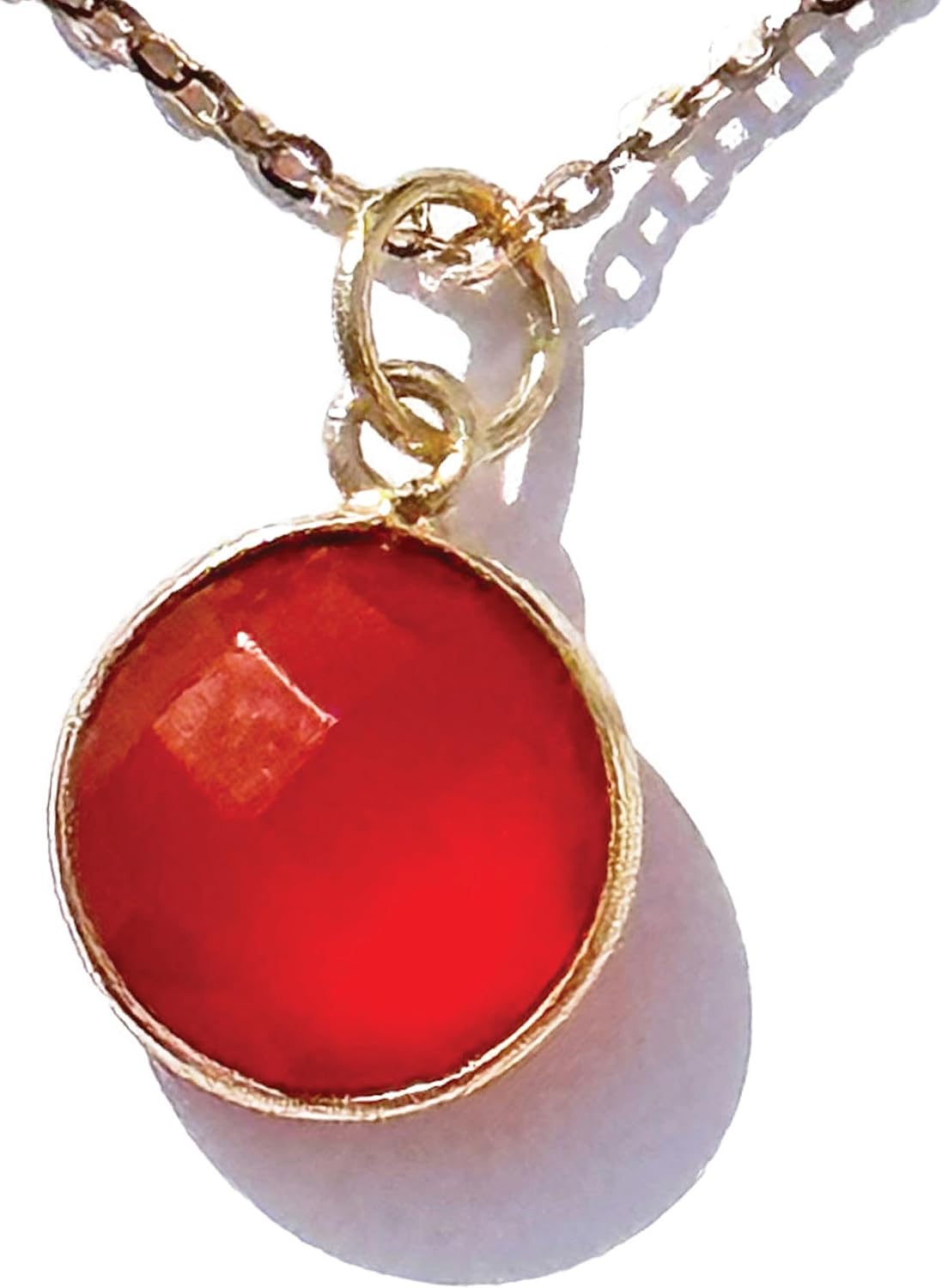 Round Pendant Necklace with Natural Gemstones for Elegant Style