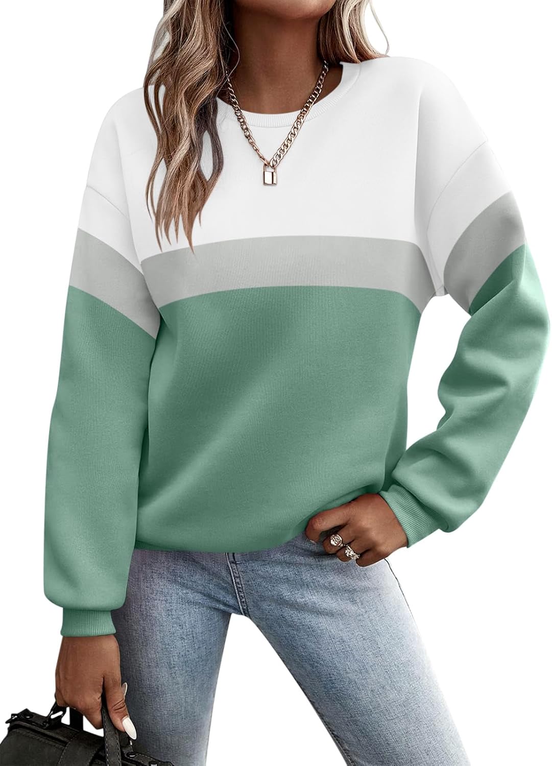 TICTICMIMI Color Block Sweatshirt - Cozy Fall Essential
