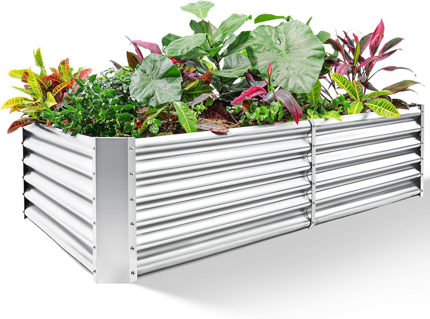 Land Guard Metal Raised Garden Bed for Outdoor Vegetables and Flowers