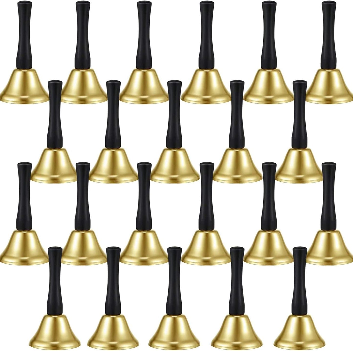 24 Pieces Hand Bells with Black Wooden Handle for All Occasions