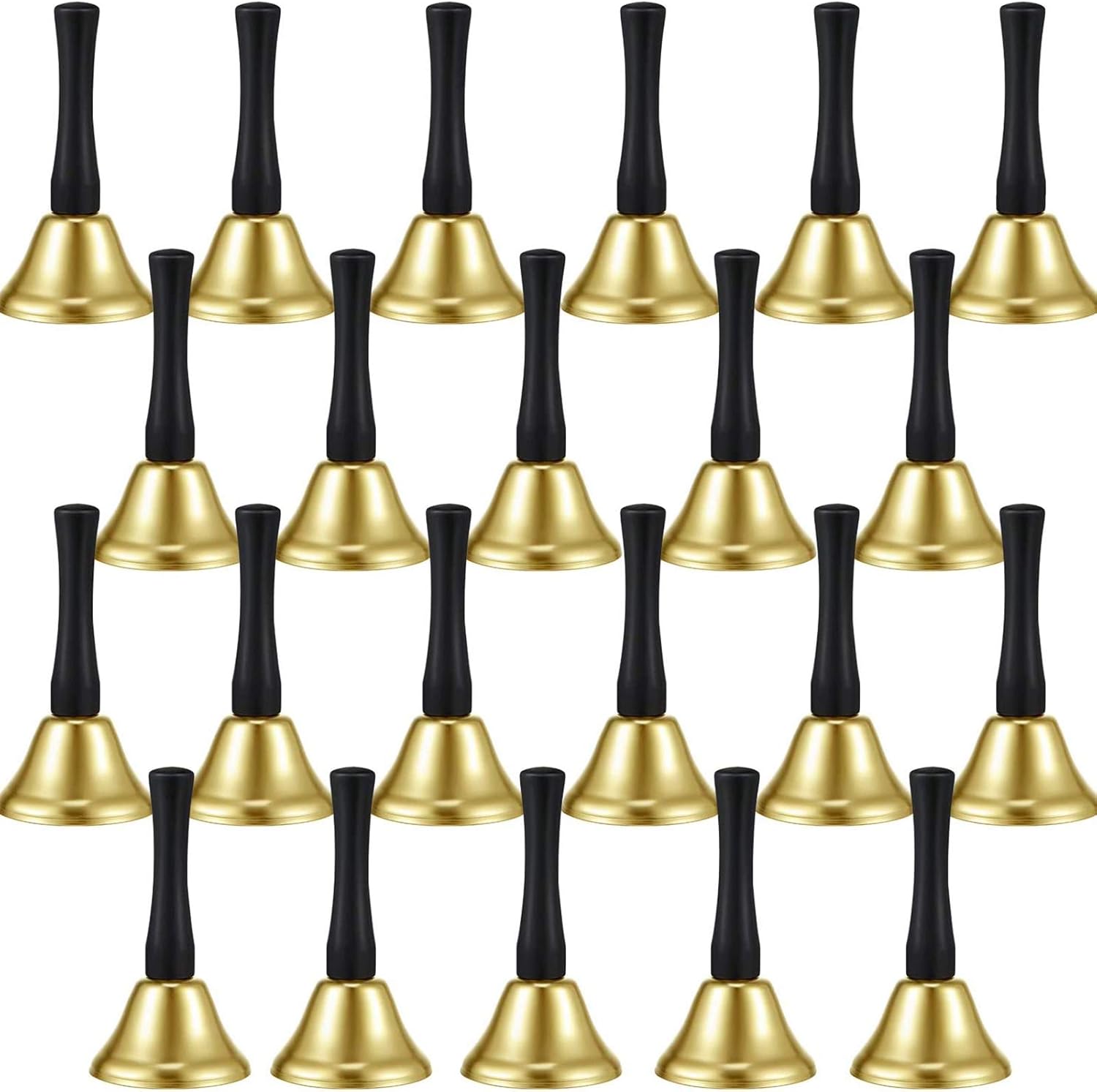 24 Pieces Hand Bells with Black Wooden Handle for All Occasions