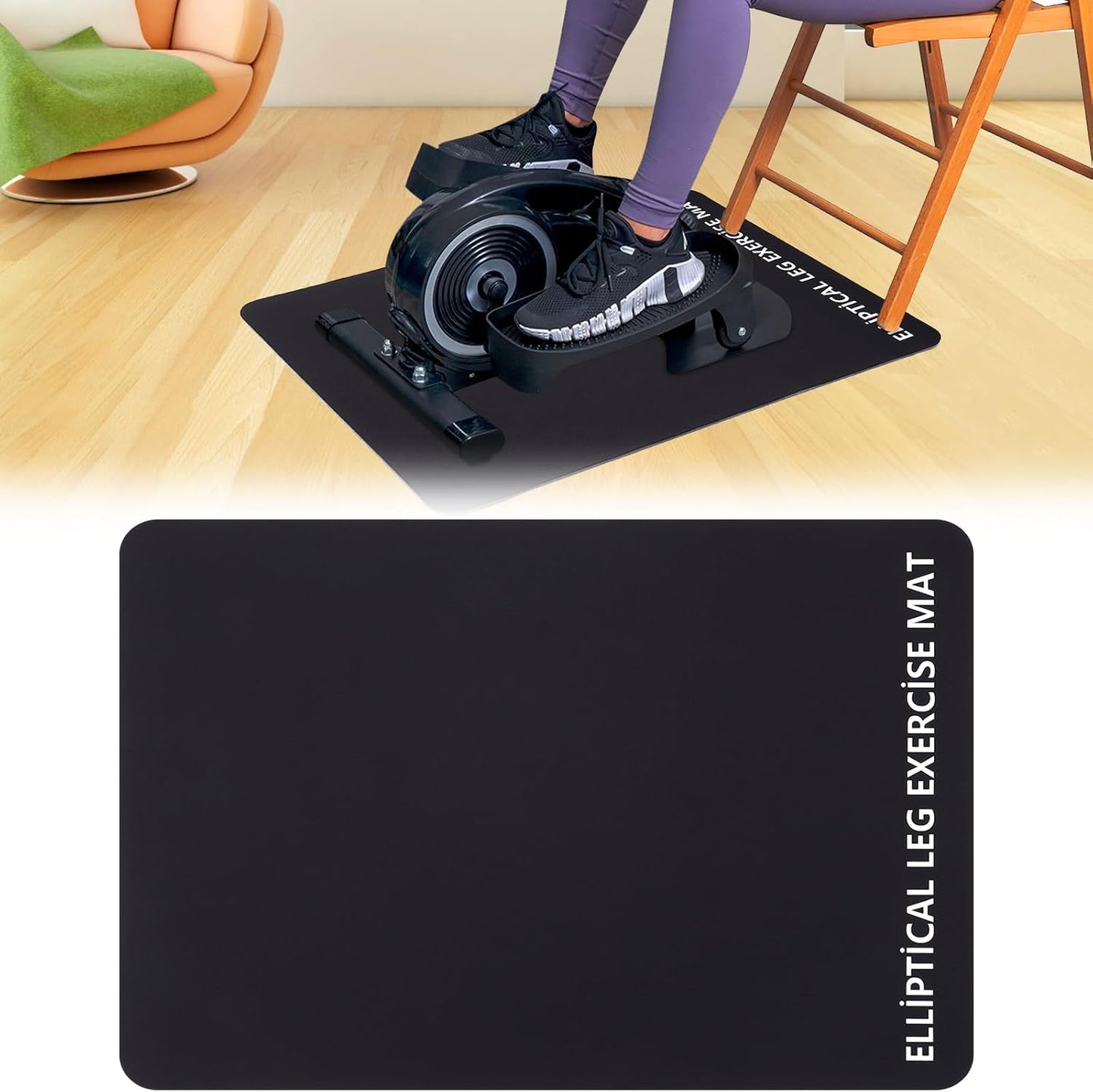 TOBWOLF Non-Slip Elliptical Mat: Stability & Protection