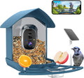 Bird Feeder with Camera FHD 2K Live View - Solar Powered Nature Cam