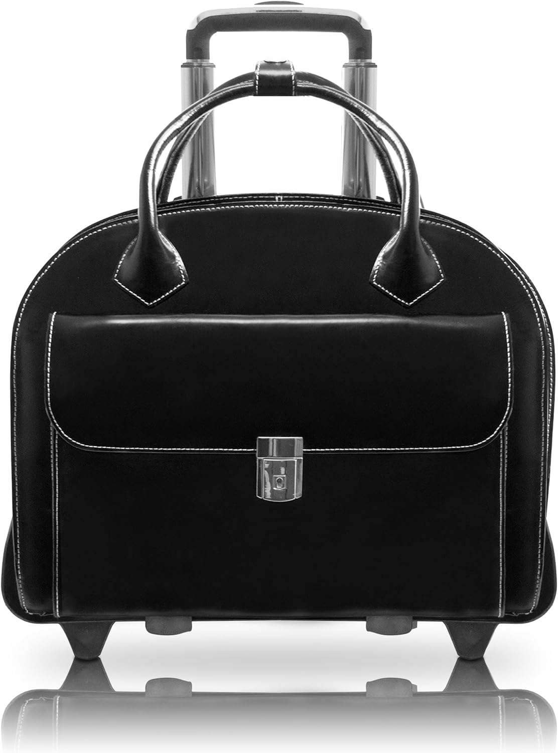McKlein W Series Glen Ellyn 15in Leather Detachable Wheeled Briefcase