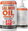 StrellaLab 32 OZ Salmon Oil for Dogs - Skin, Coat & Itch Relief