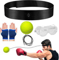 Boxing Reflex Ball Headband Set for Men - Gloves & Goggles Included