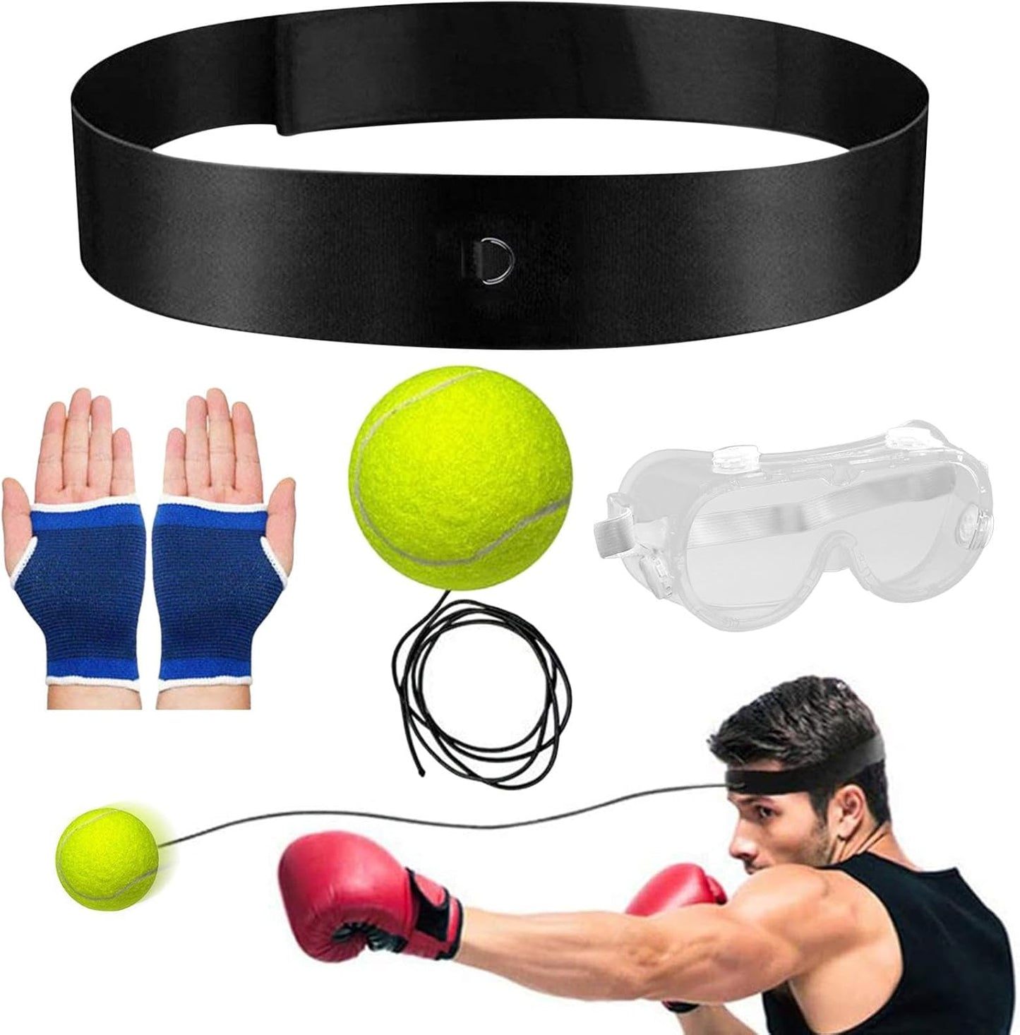 Speed & Coordination Boost - Boxing Reflex Ball Headband Set