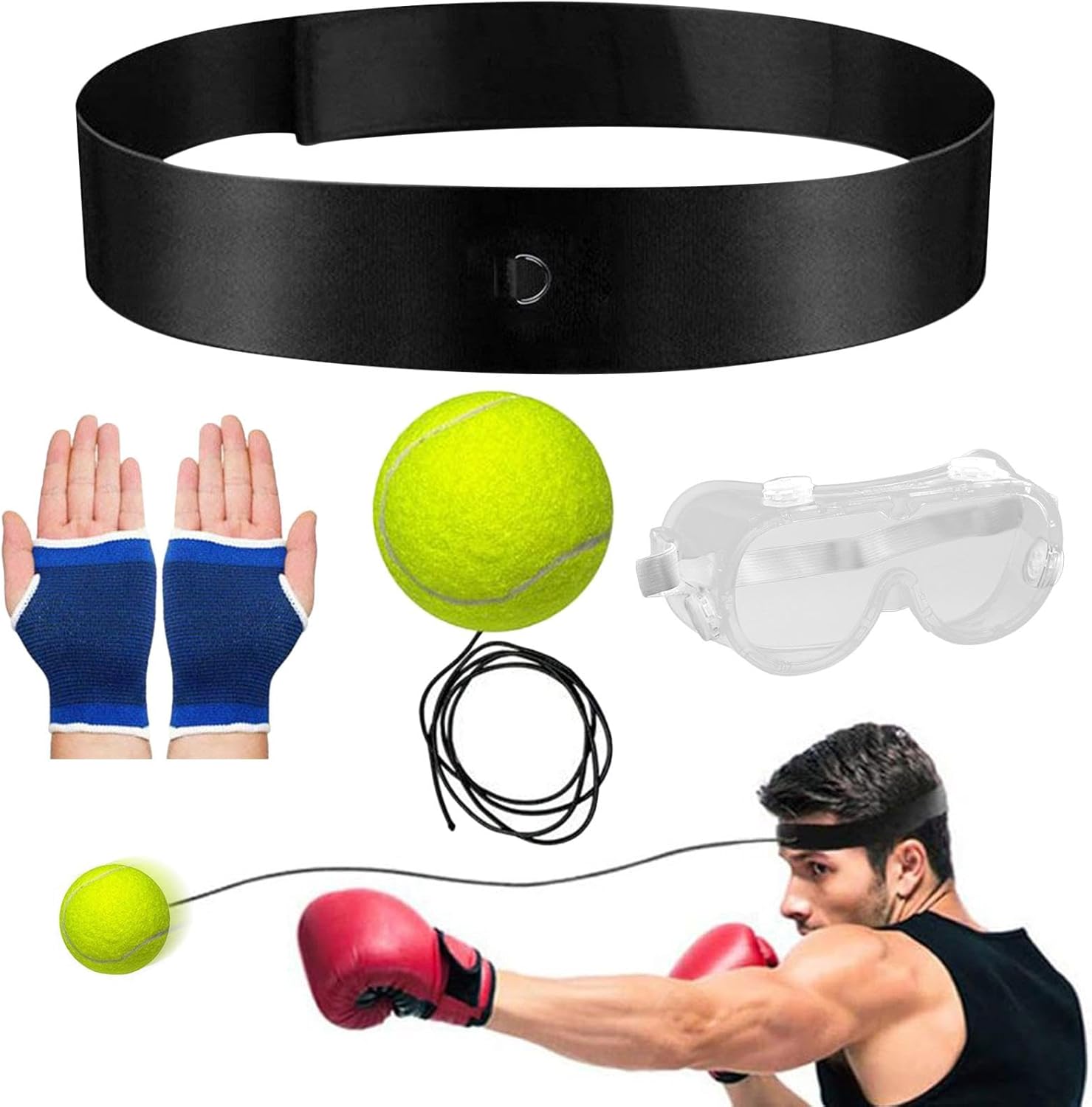 Speed & Coordination Boost - Boxing Reflex Ball Headband Set
