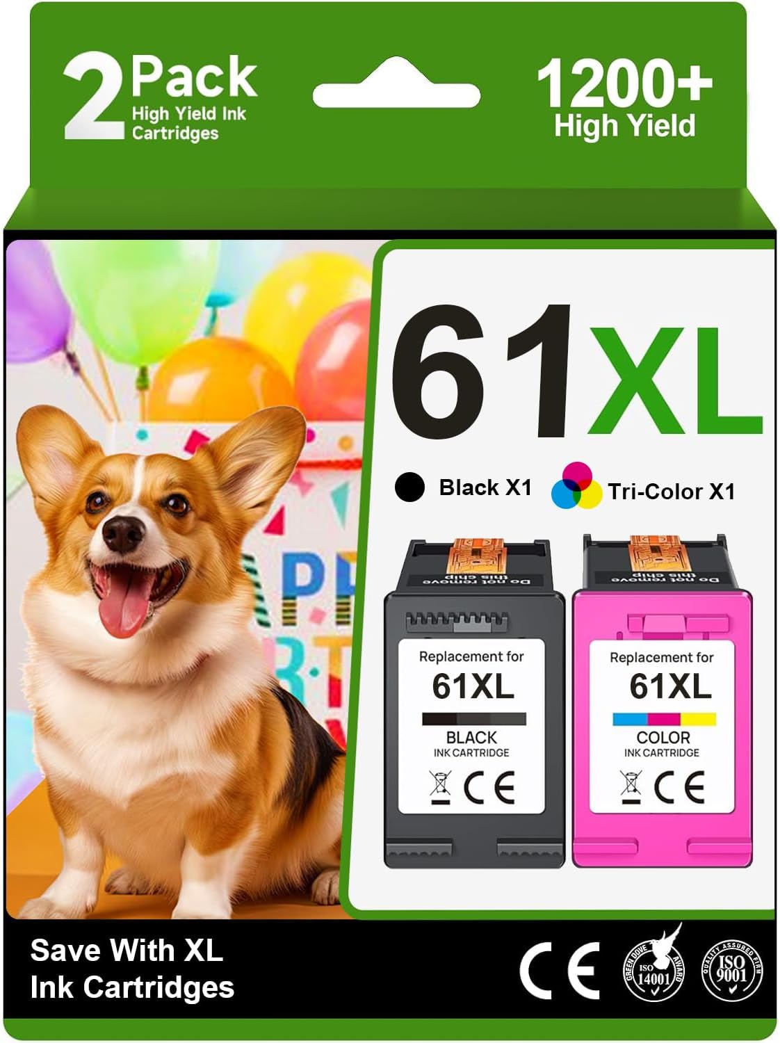 61XL Ink Cartridge Combo Pack for Envy and DeskJet Printers