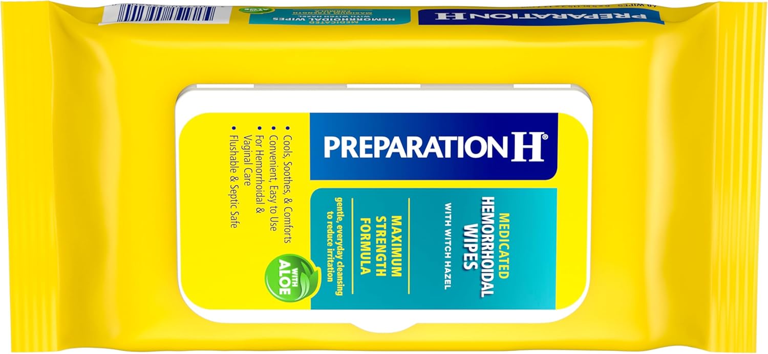 Skin Relief: Preparation H Witch Hazel Wipes 48ct