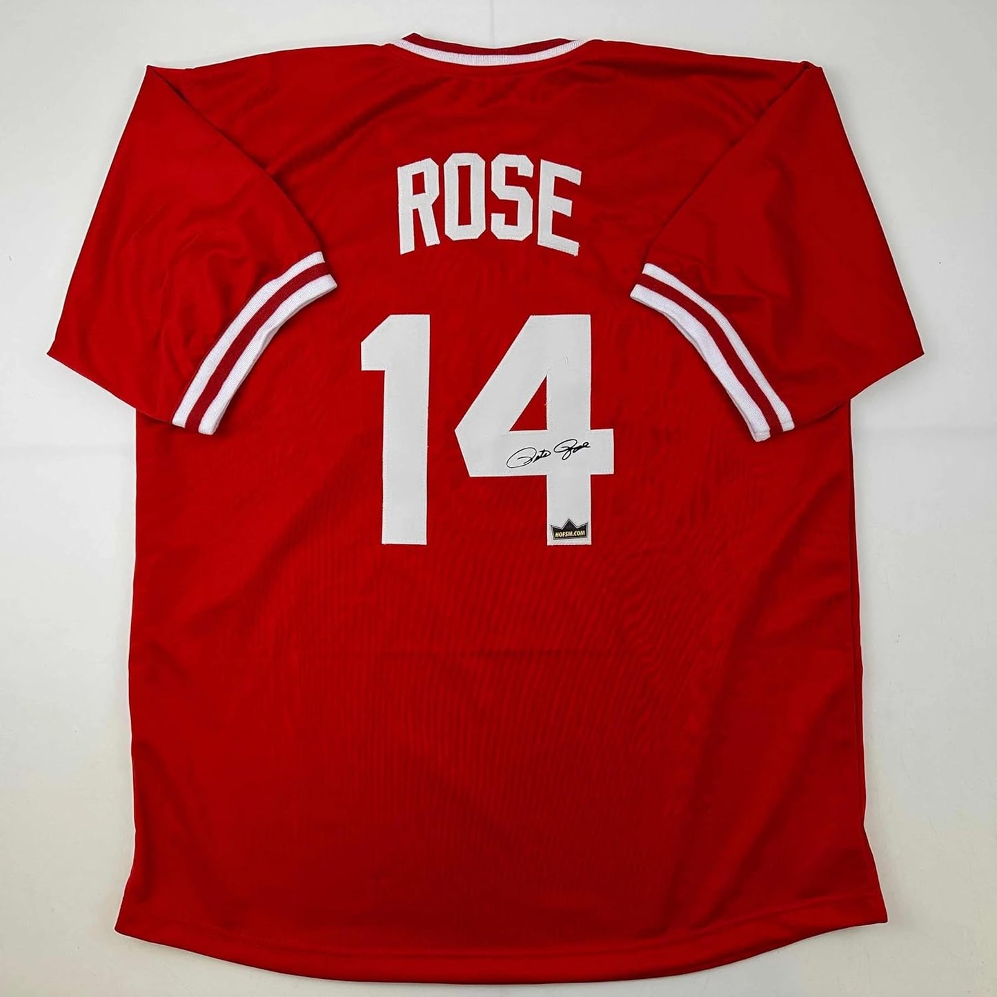 Facsimile Autographed Pete Rose Cincinnati Reds Jersey XL