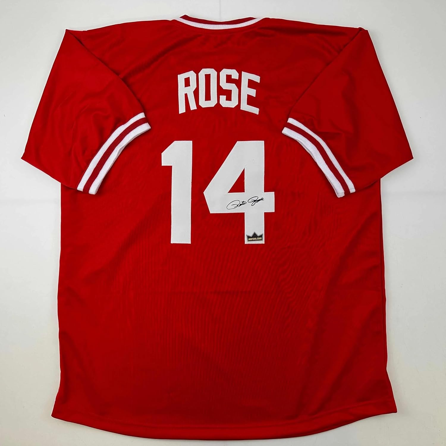 Facsimile Autographed Pete Rose Cincinnati Reds Jersey XL