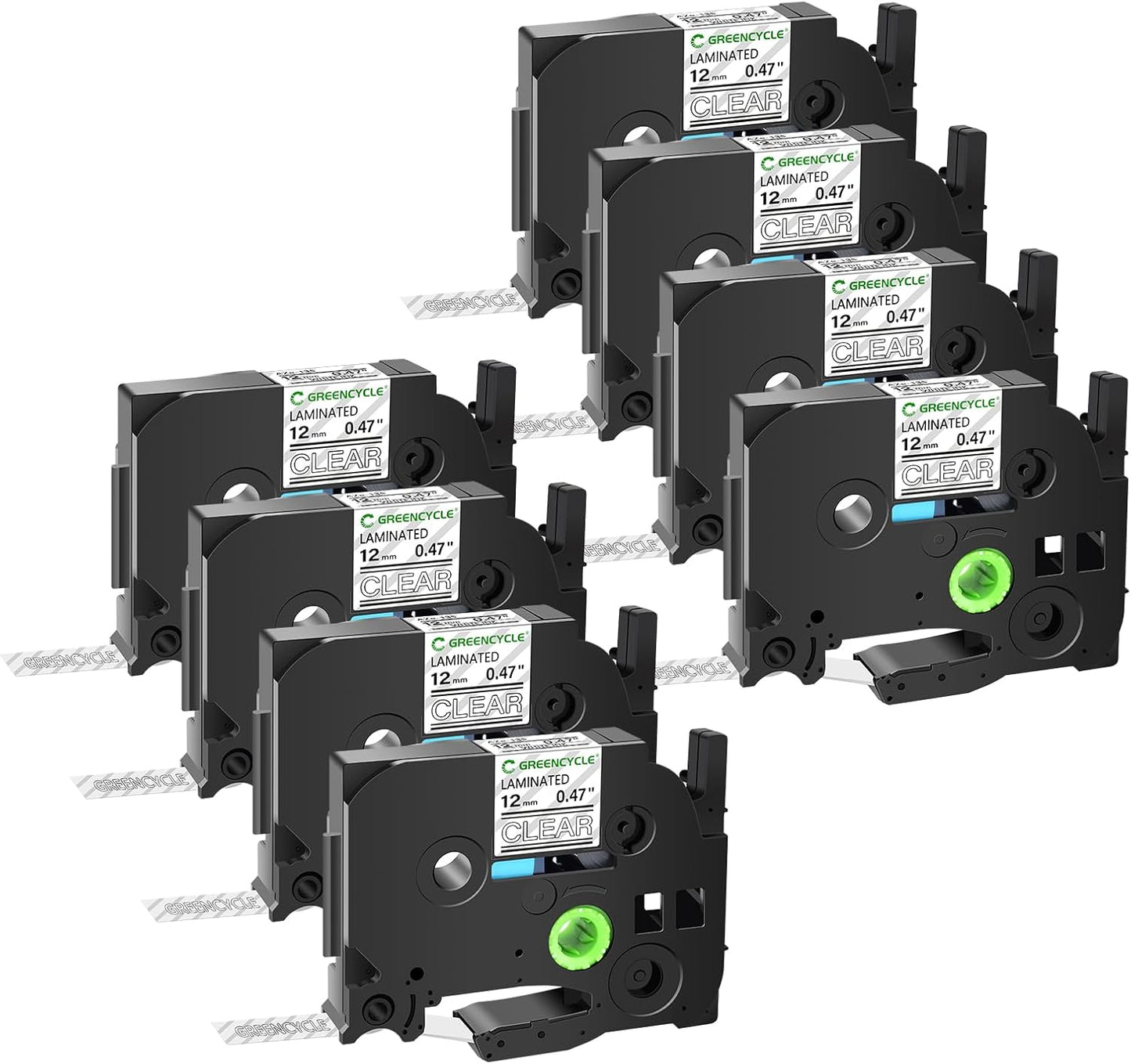 GREENCYCLE 8 Pack Compatible for Brother P Touch TZe-135 Labels