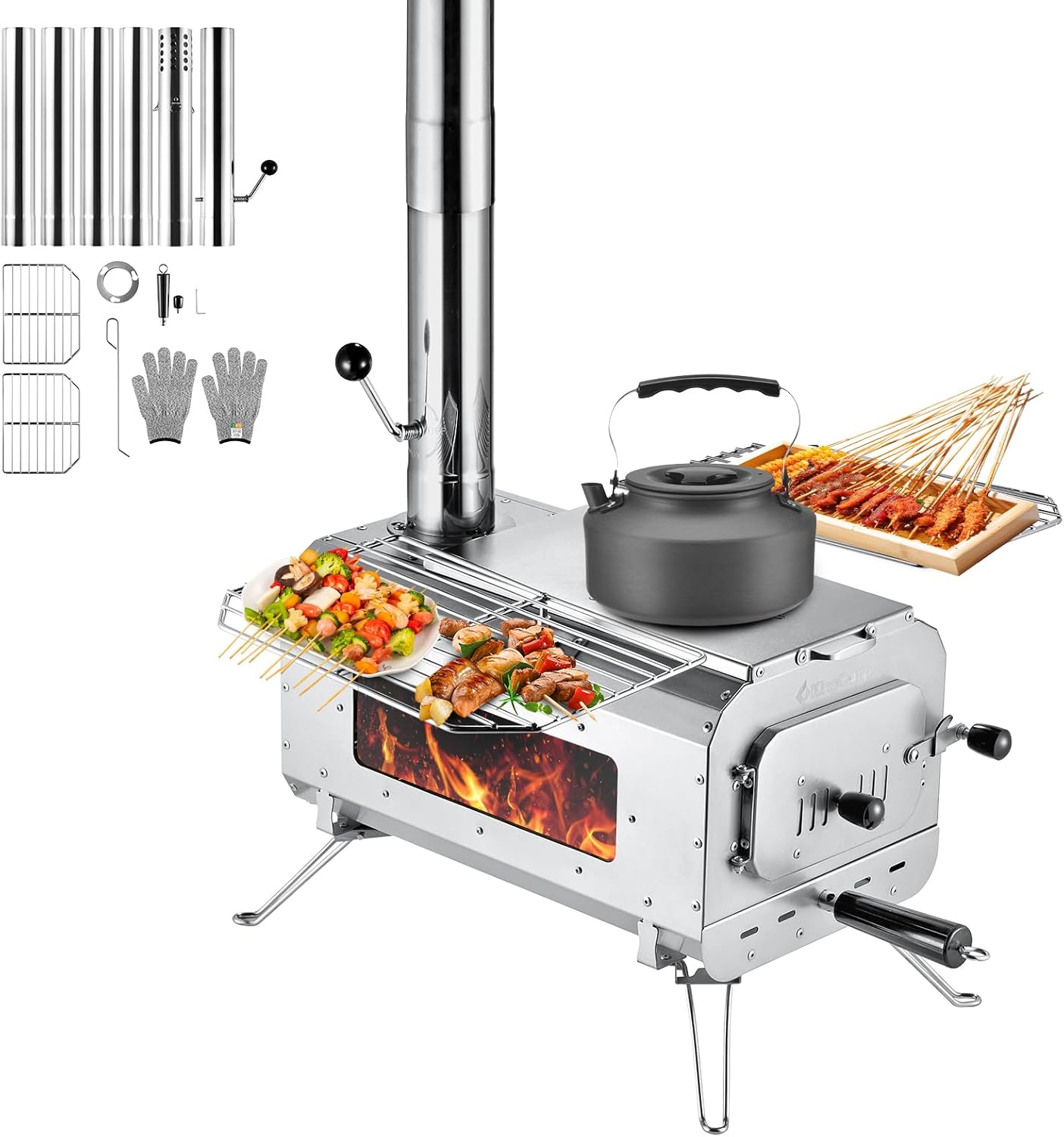 KingCamp Foldable Hot Tent Stove - Winter Ready