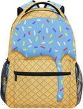 Ice Cream Surface School Backpack Bookbags - Compact Student Laptop