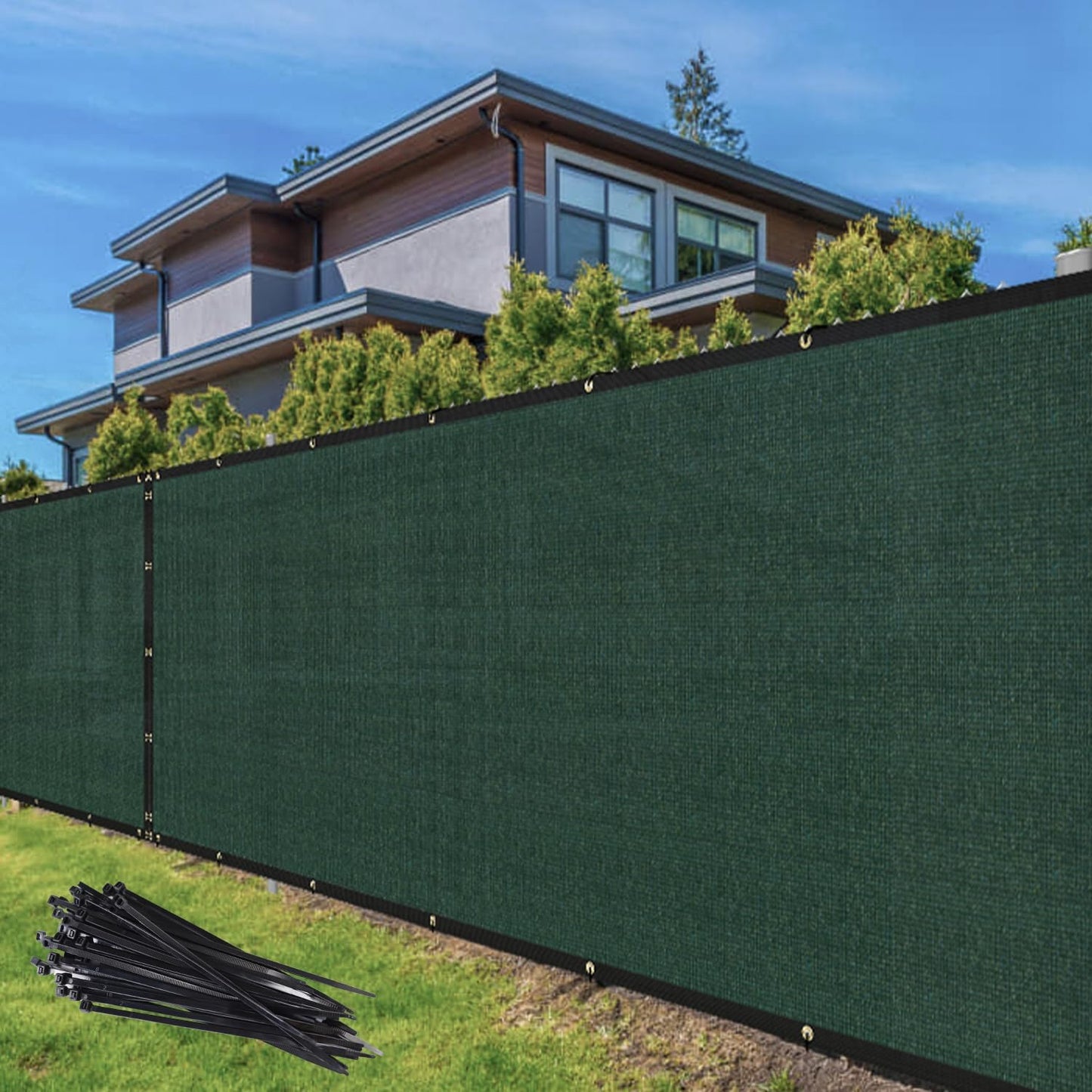 TANG Privacy Fence Screen Green 8'x25' | Heavy Duty 3-Year Warranty