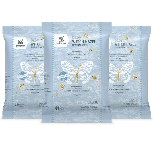 Grab Green Baby Soothing Wipes - Diaper Rash Relief